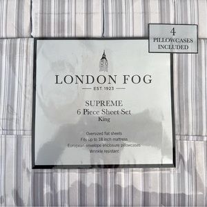 London Fog Supreme 6 Piece Sheet Set - King Size